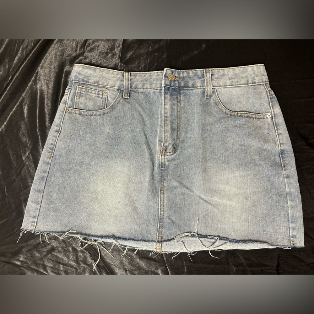 Jean mini skirt